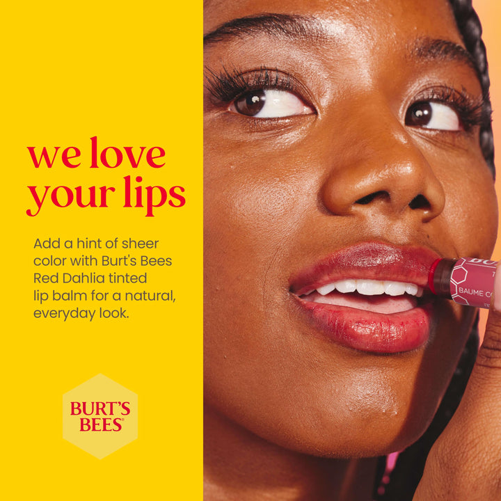 Burts Bees Tinted Lip Balm, Red Dahlia, 0.15 oz