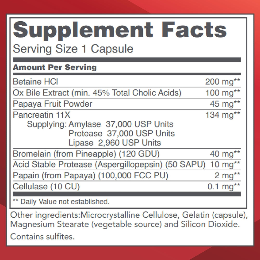 Protocol For Life Balance Enzymes-HCl, 120 Count