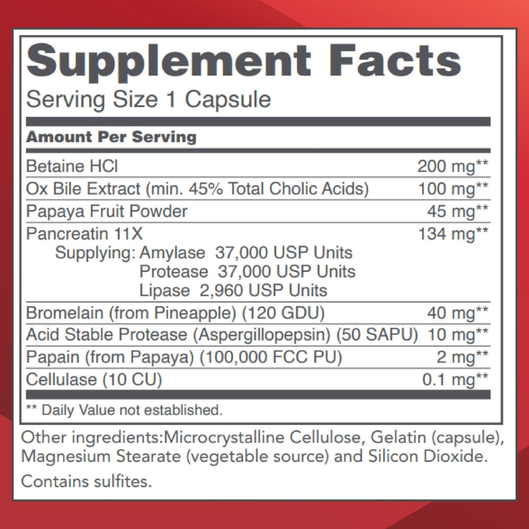 Protocol For Life Balance Enzymes-HCl, 120 Count
