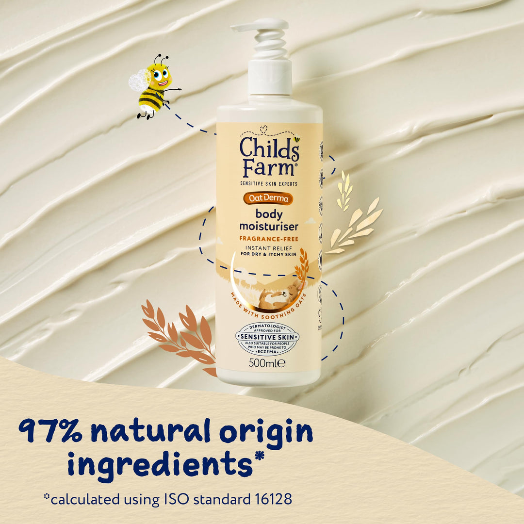 Childs Farm OatDerma Body Moisturiser, Fragrance Free, 500 ml