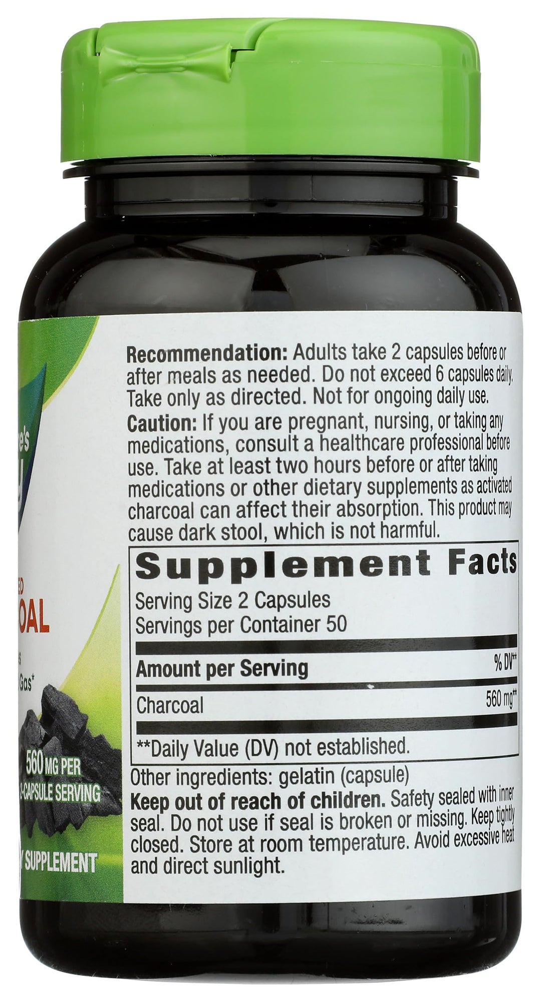 Nature's Way Activated Charcoal, 100 Count