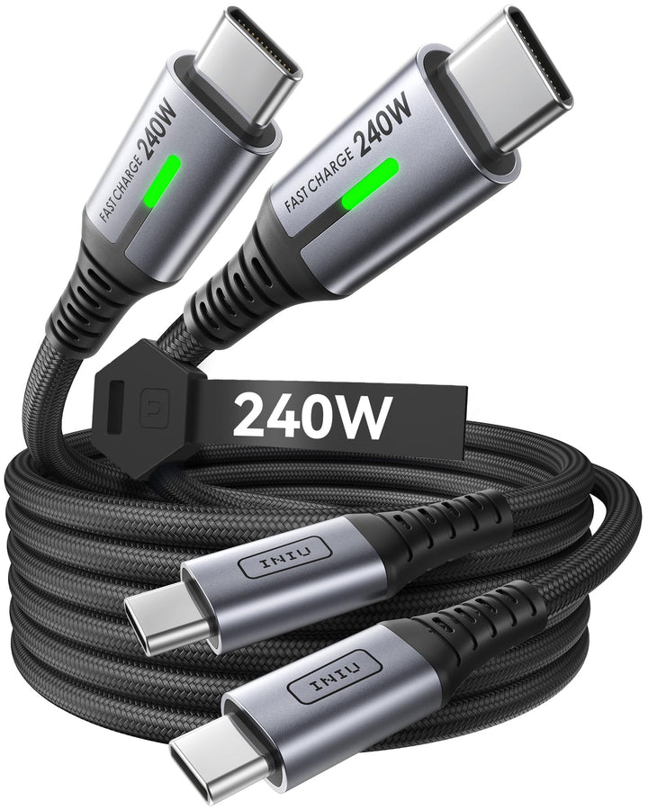 INIU USB C to USB C Cable, 6.6 ft, 2 Pack
