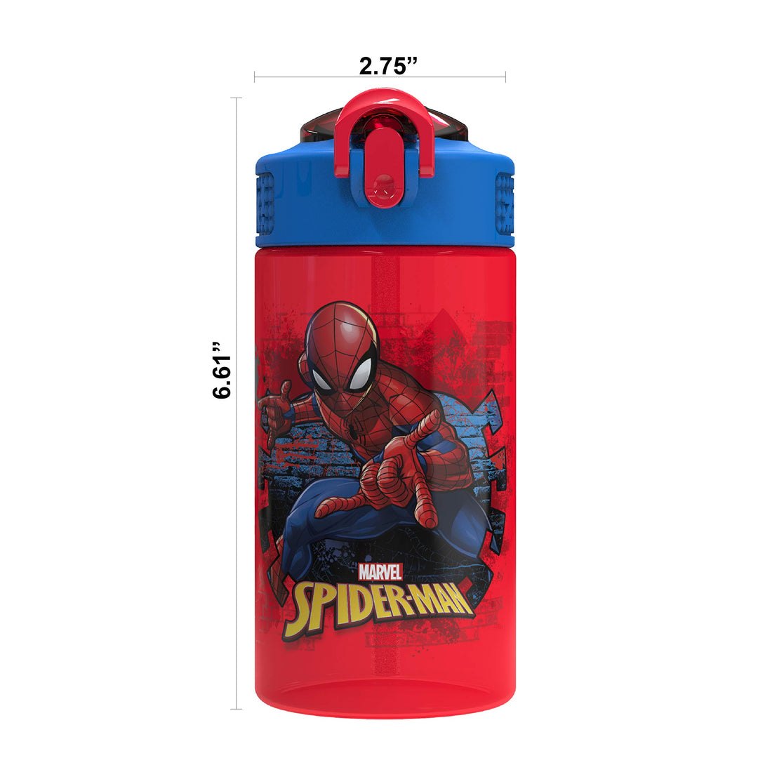 Zak Designs Marvel Spider-Man Water Bottle, 16 oz