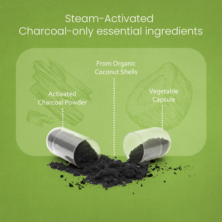 NaturaLife Labs Activated Charcoal, 1200 mg, 100 Count