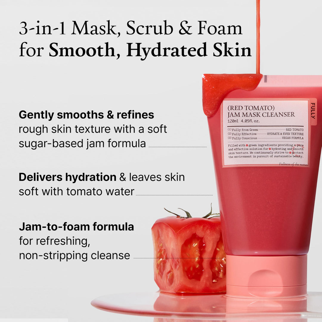 FULLY Red Tomato Jam Mask Cleanser, 4.05 fl oz
