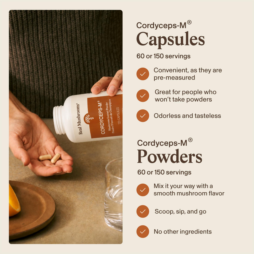 Real Mushrooms Cordyceps Capsules, 120 Count