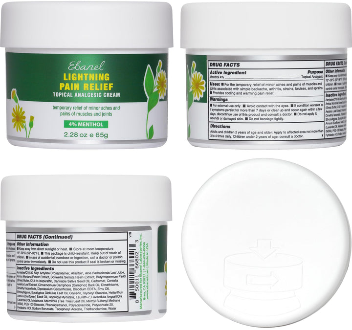 Ebanel Pain Relief Gel, Menthol Arnica
