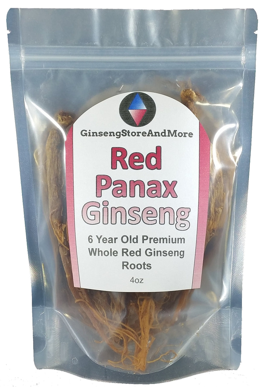 GinsengStoreAndMore Red Panax Ginseng Whole Roots, 4 oz