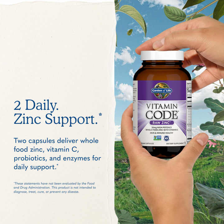 Garden of Life Vitamin Code Raw Zinc, 30 mg, 60 Count