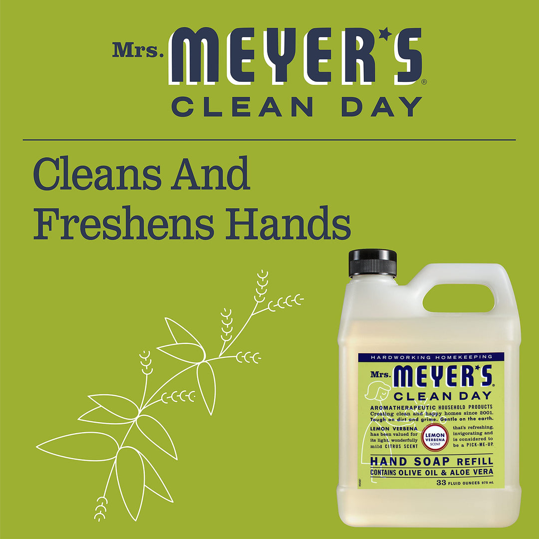 Mrs. MEYER'S Clean Day Liquid Hand Soap Refill, Lemon Verbena, 33 fl oz