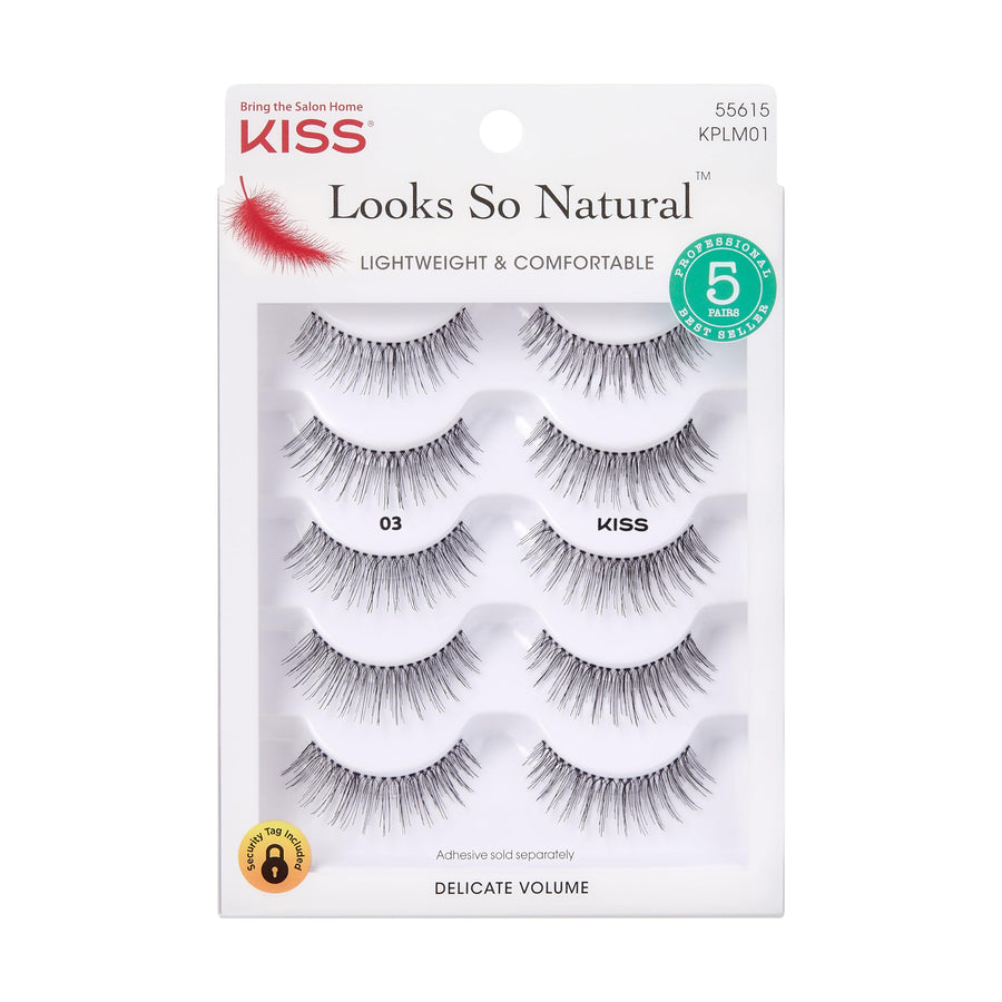 KISS Look So Natural False Eyelashes 03, 5 Count