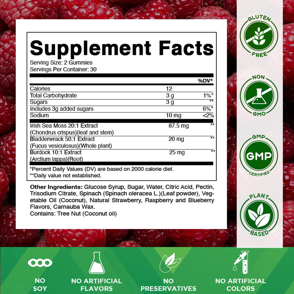 Vitamatic Sea Moss Gummies, 60 Count