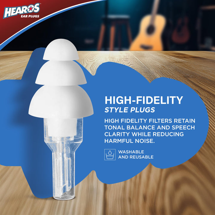 Hearos High Fidelity Musician Ear Plugs, 1 Pair