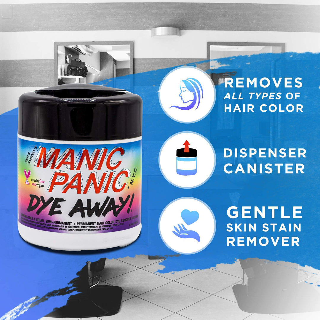 MANIC PANIC Dye Away Hair Dye Remover Wipes, 50 Count