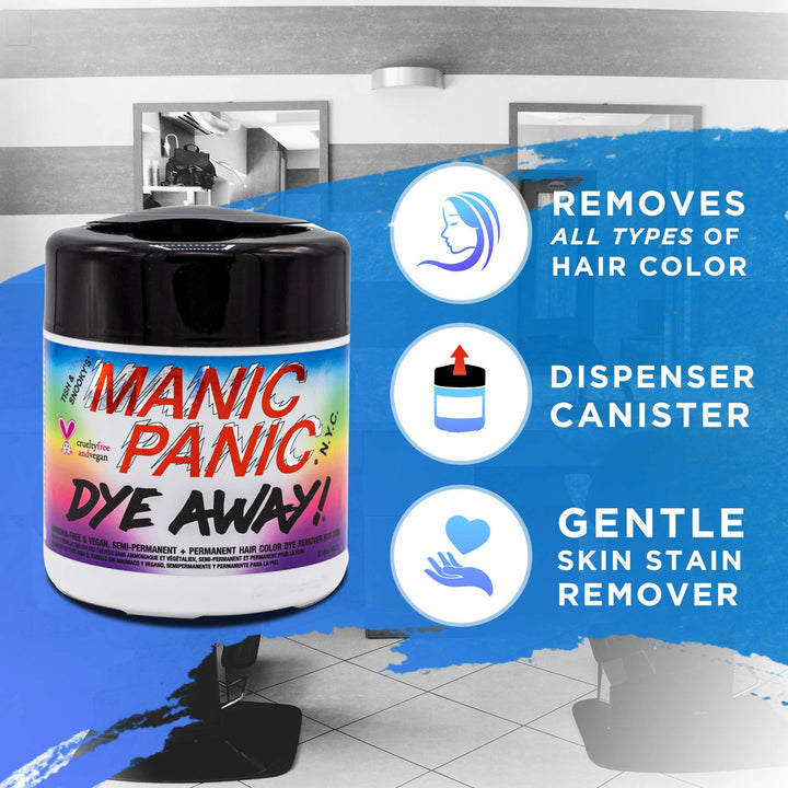 MANIC PANIC Dye Away Hair Dye Remover Wipes, 50 Count