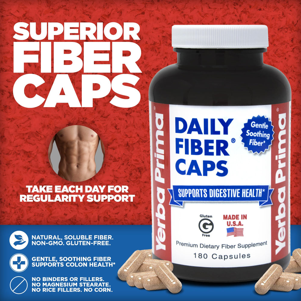 Yerba Prima Daily Fiber Formula, 180 Count