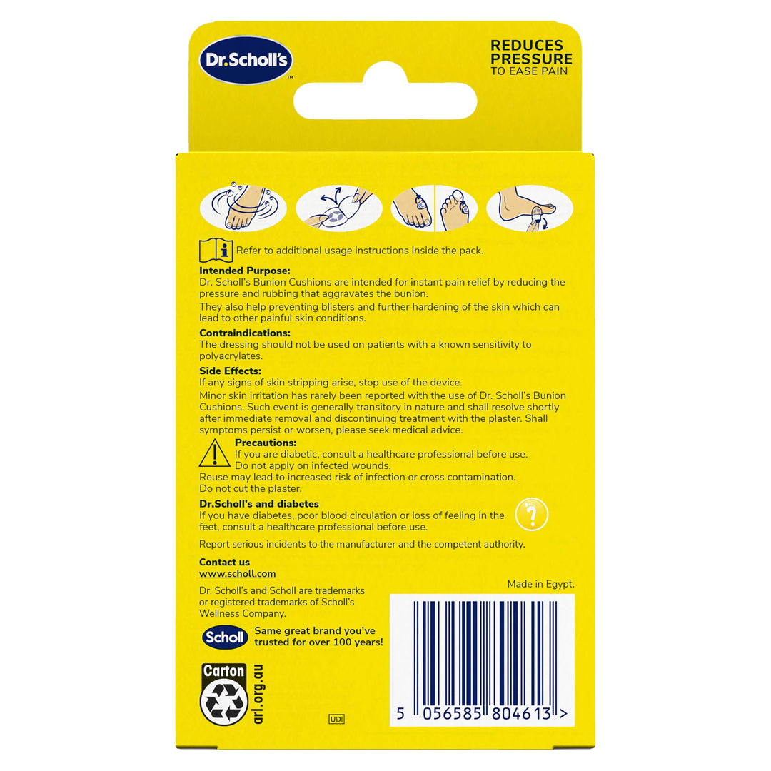 Dr. Scholl's Bunion Cushions, Hydrogel, 5 Count