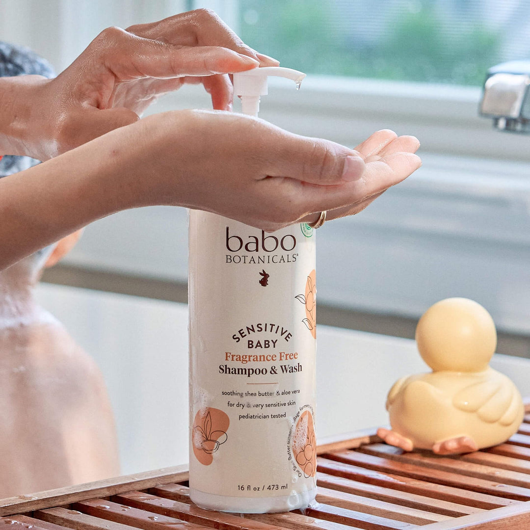 Babo Botanicals Baby Shampoo and Wash, Fragrance Free, 16 fl oz