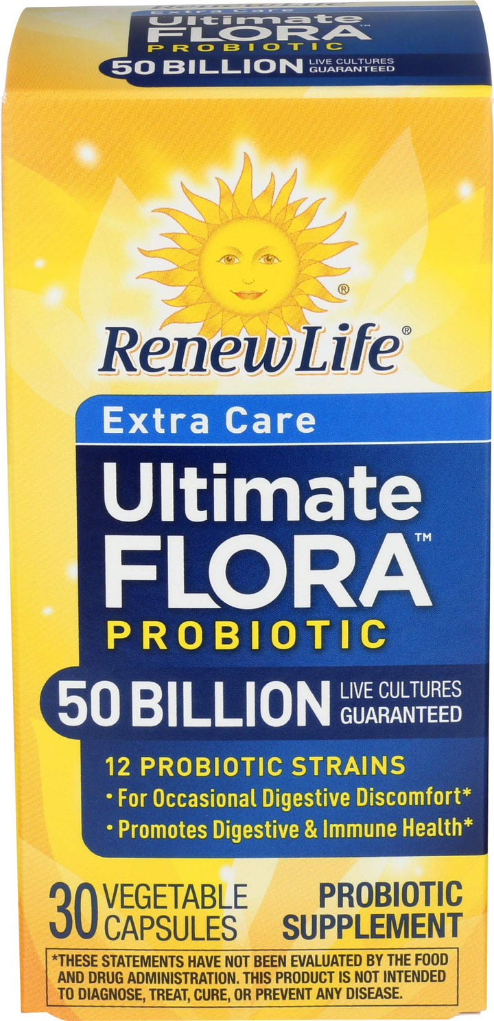 Renew Life Extra Care Digestive Probiotic, 50 Billion CFU