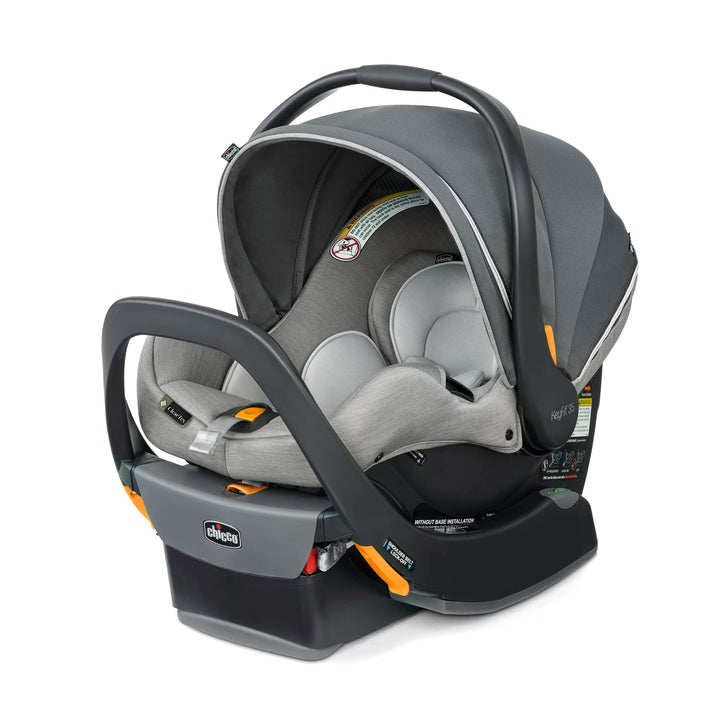 Chicco KeyFit 35 Zip ClearTex Car Seat and Base, Ash/Grey