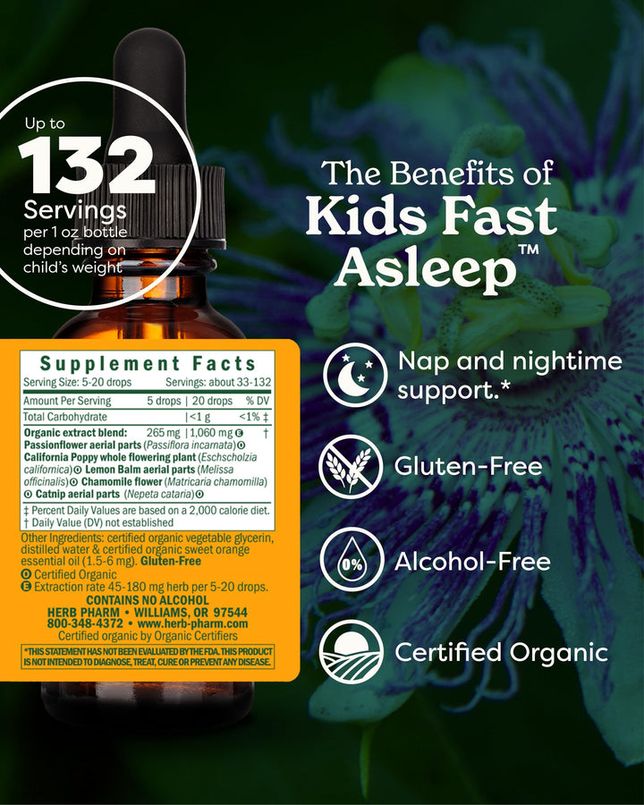 Herb Pharm Kids Fast Asleep, 1 fl oz