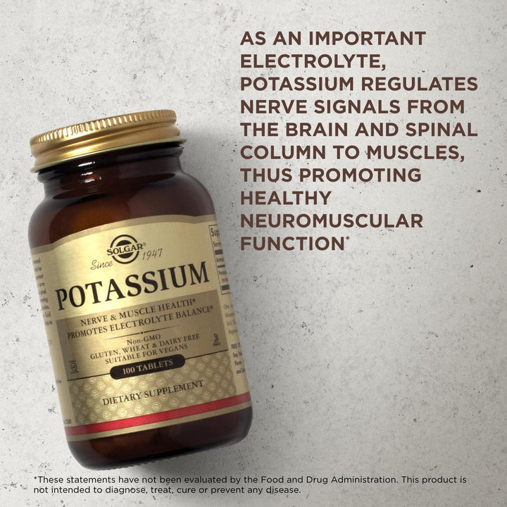 Solgar Potassium Gluconate, 100 Count