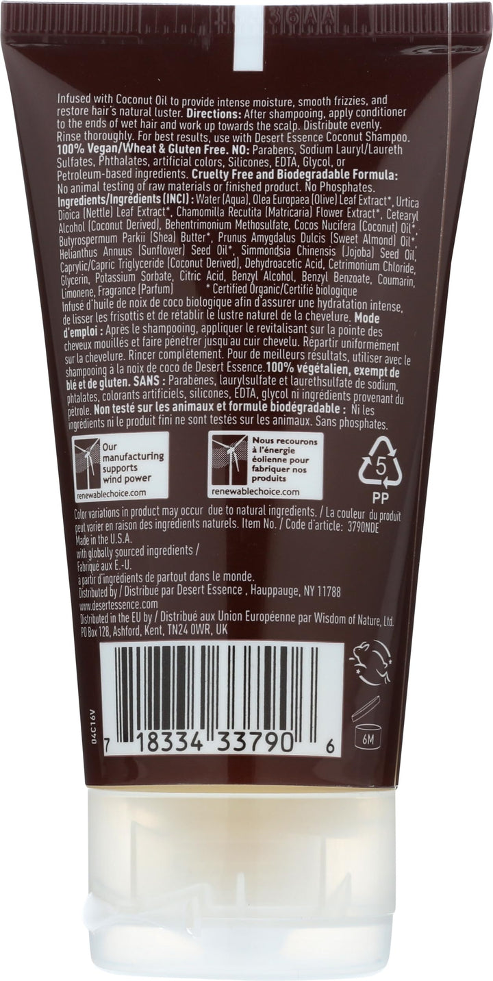 Desert Essence Coconut Conditioner, Travel Size, 1.5 fl oz