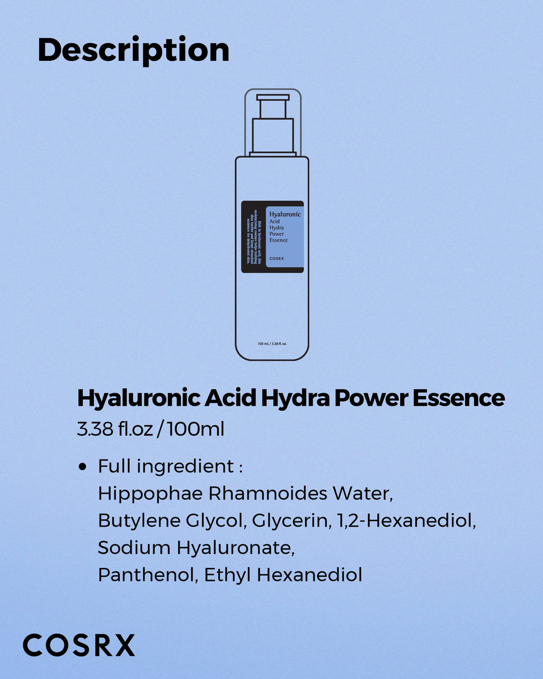 COSRX Hyaluronic Acid Hydra Power Essence, 100 ml