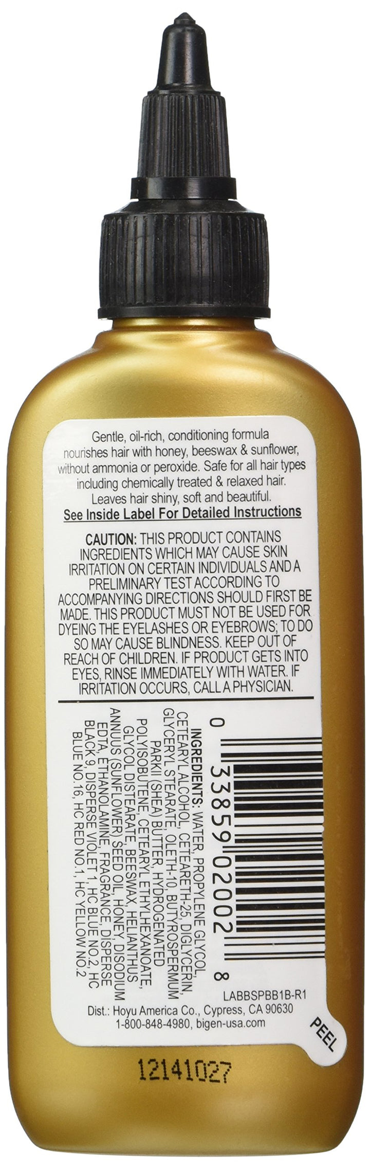 Bigen Semi Permanent Hair Color, Bluest Black, 3 oz