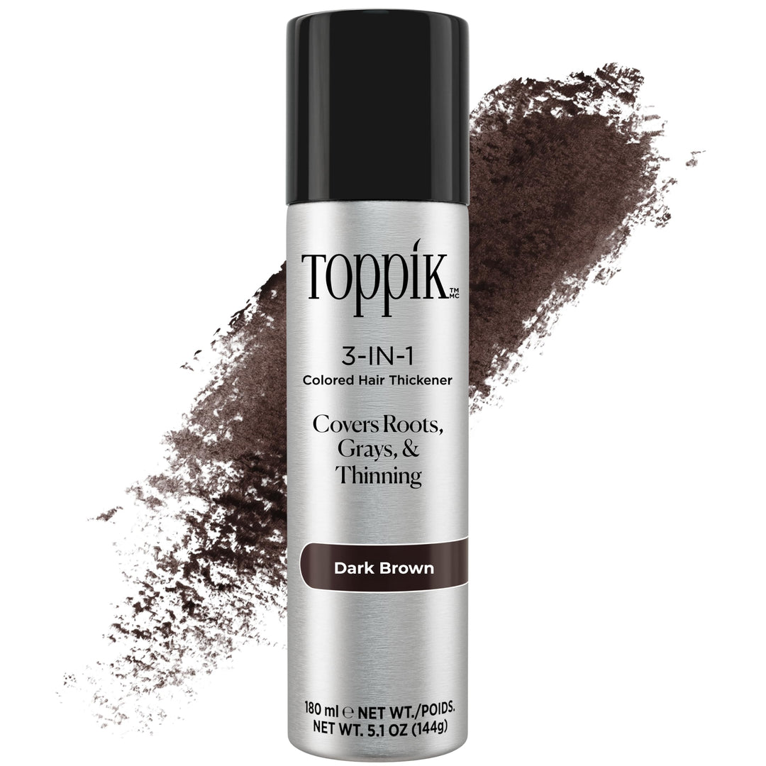Toppik Colored Hair Thickener, Dark Brown, 5.1 oz