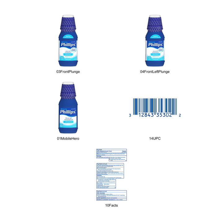 Phillips' Milk of Magnesia Liquid Laxative, 12 fl oz
