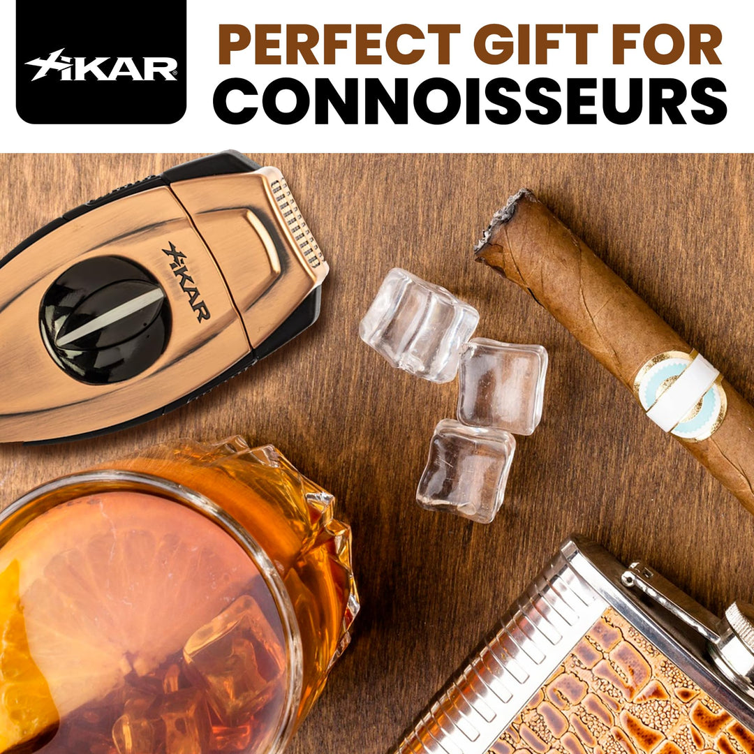 Xikar Flip Dual Cigar Cutter, Bronze