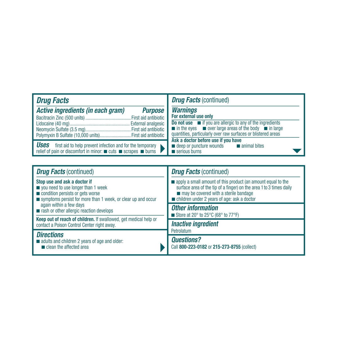 Neosporin Plus Lidocaine First Aid Antibiotic Ointment, Maximum Strength, 0.5 oz