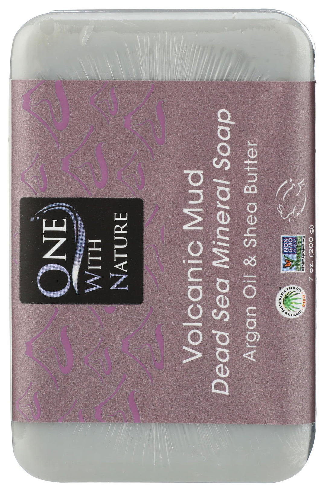 One With Nature Volcanic Mud Soap Bar, 7 oz