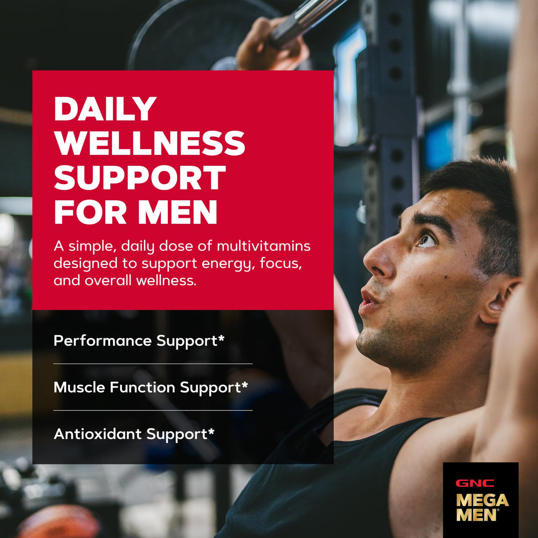 GNC Mega Men Sport Multivitamin Caplets, 180 Count