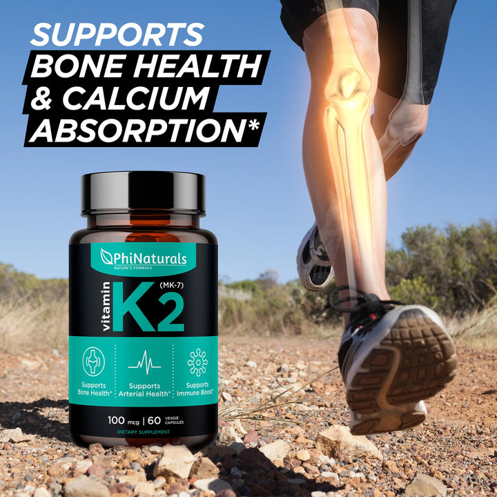 PhiNaturals Vitamin K2 MK-7, 100 mcg, 60 Count