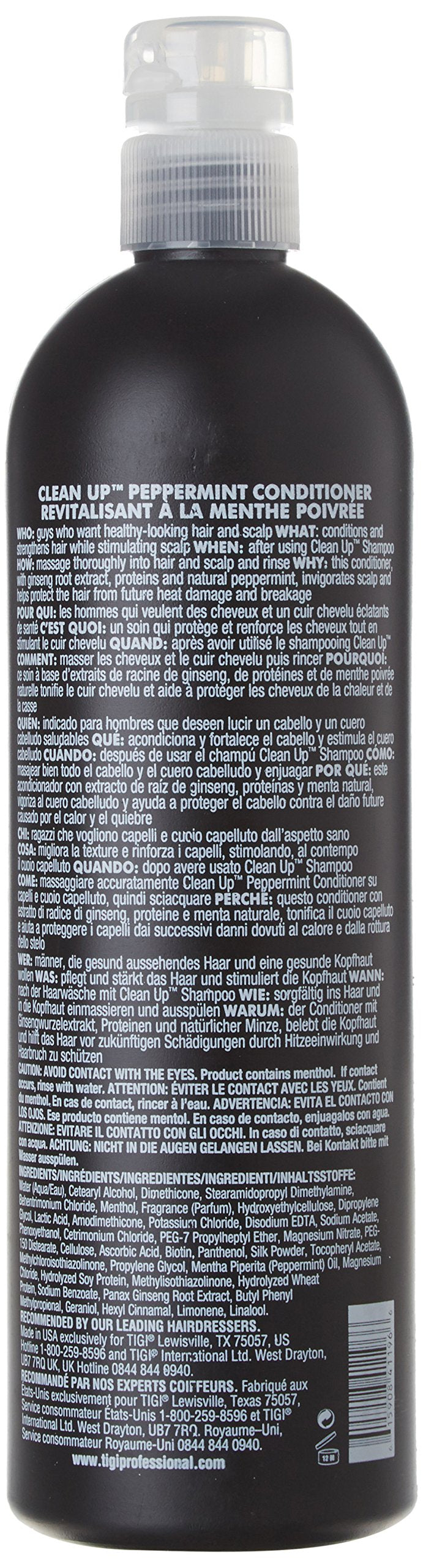 TIGI Bed Head For Men Clean Up Conditioner, Peppermint, 750 ml
