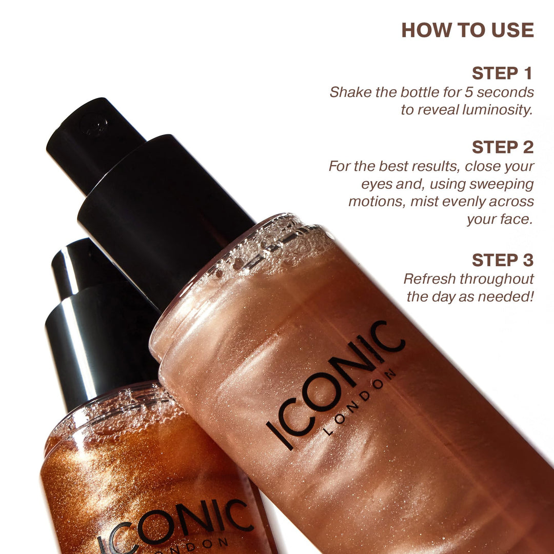 ICONIC LONDON Prep Set Glow Skin Spray, Beige