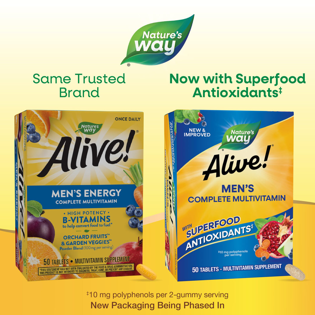 Nature's Way Alive Men's Complete Daily Multivitamin, 50 Count