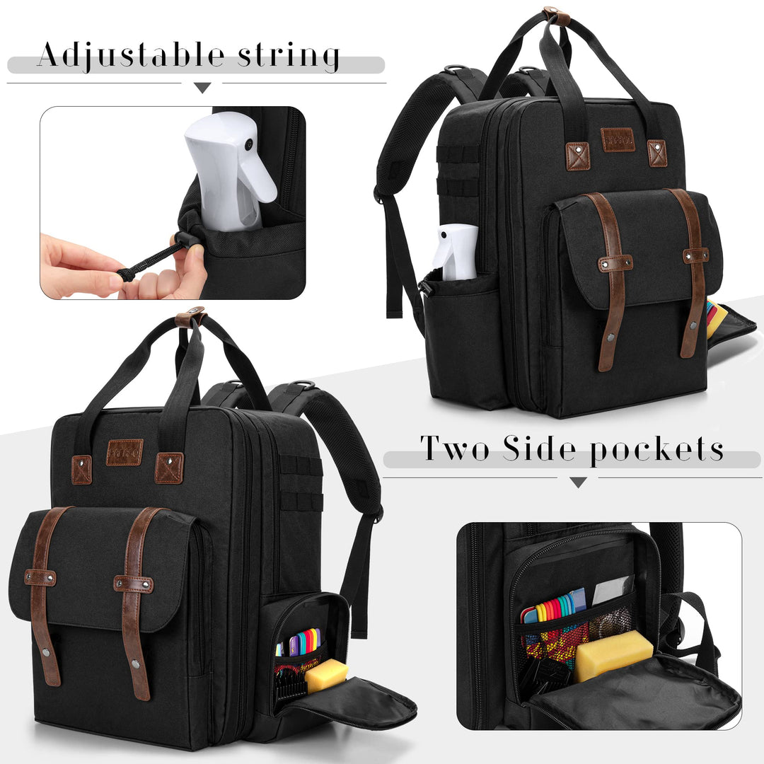 BAFASO Barber Case, Black, Large Capacity