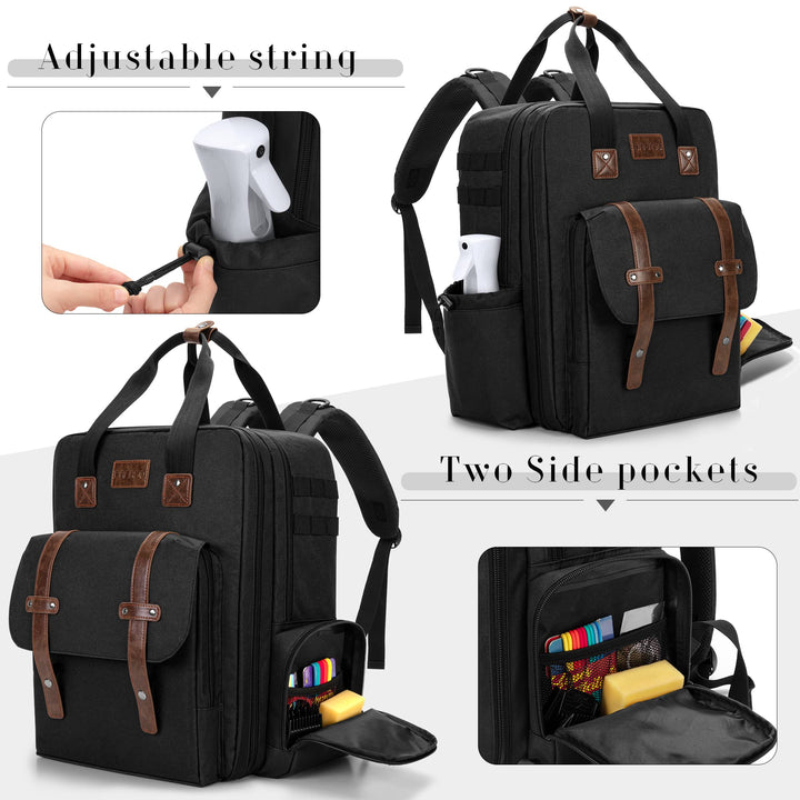 BAFASO Barber Case, Black, Large Capacity