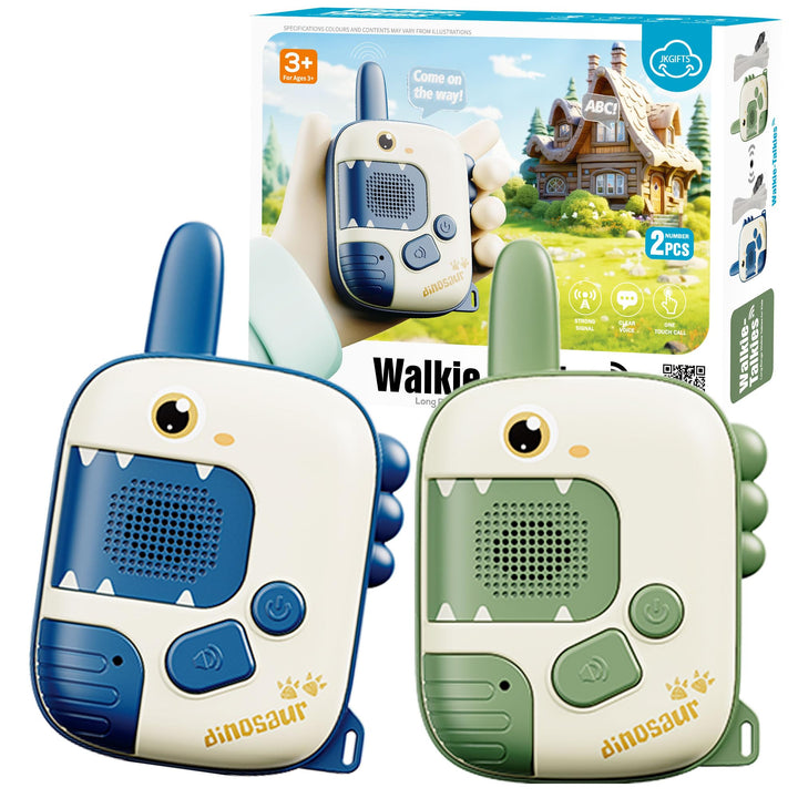 JKGIFTS Dinosaur Walkie Talkies, 2 Count