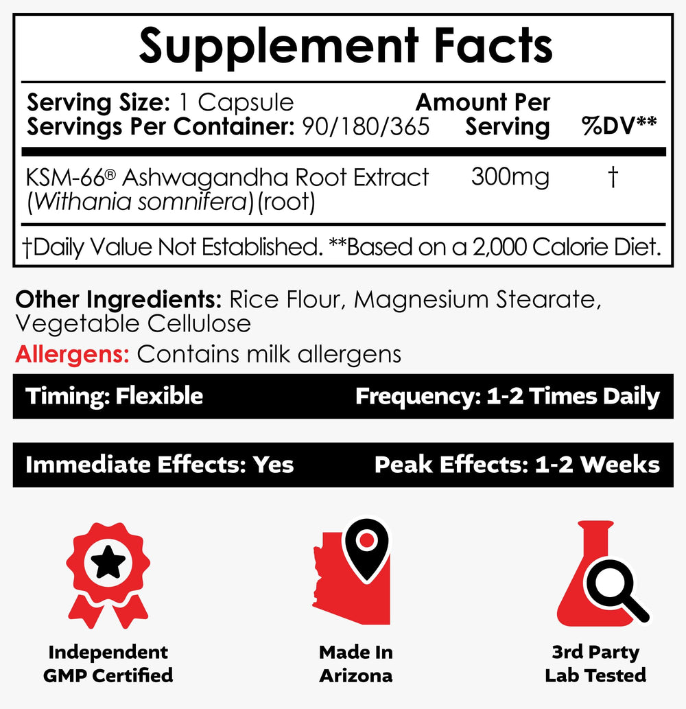 Nootropics Depot KSM-66 Ashwagandha Capsules, 300 mg, 90 Count