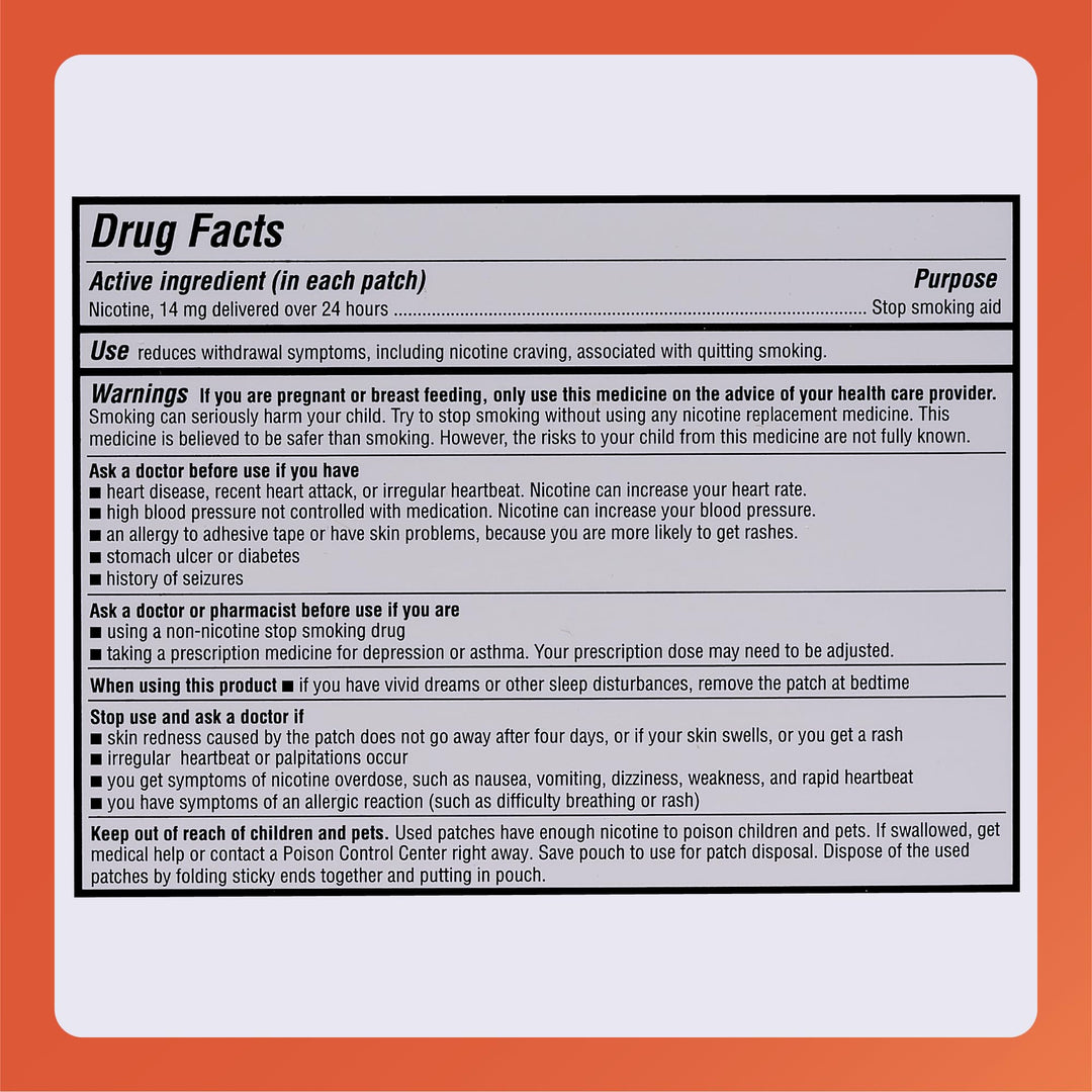 RUGBY LABORATORIES Clear Nicotine Patches, 14 mg, 14 Count