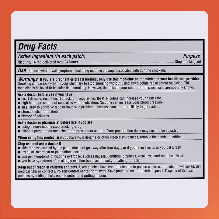 RUGBY LABORATORIES Clear Nicotine Patches, 14 mg, 14 Count