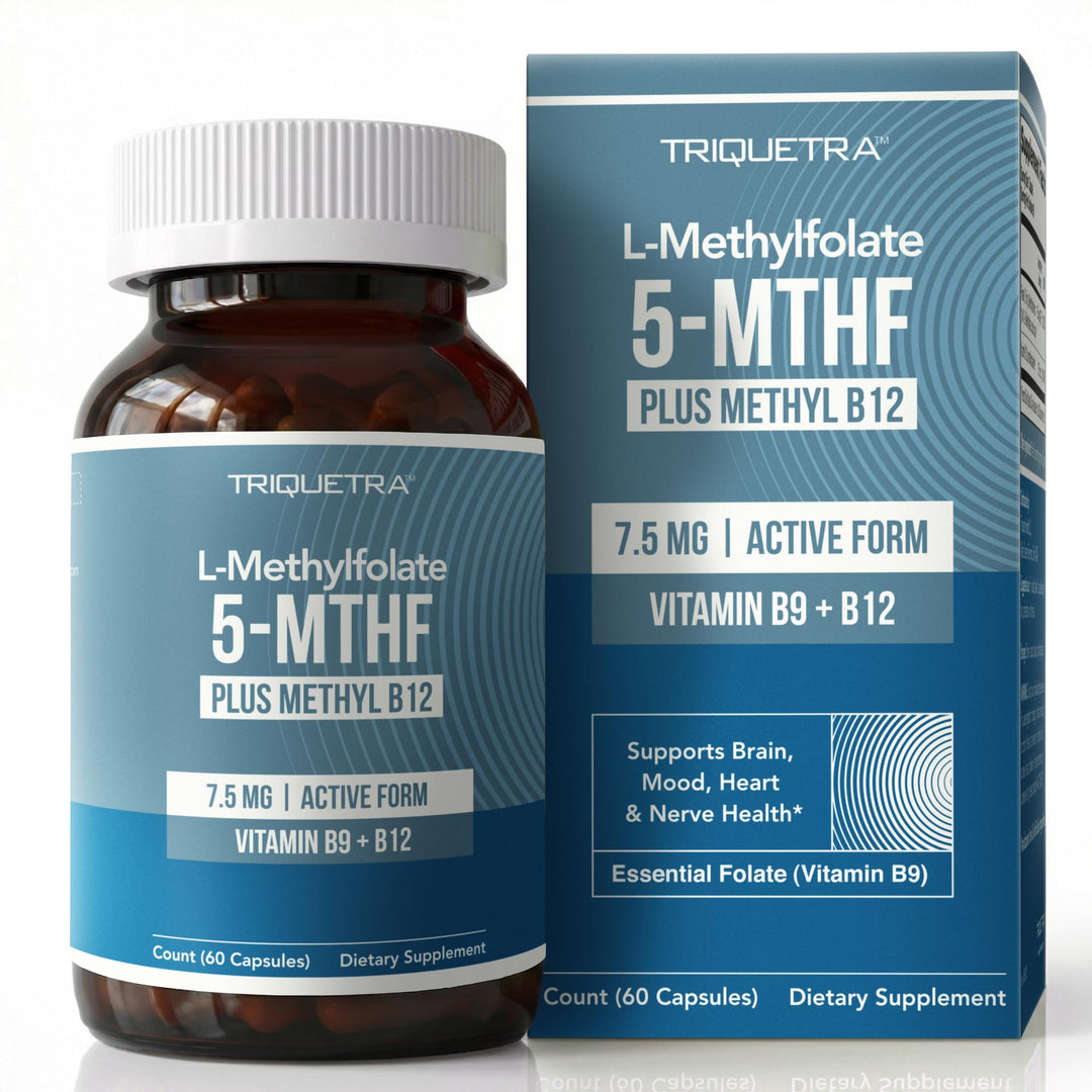 Triquetra Health L Methylfolate 7.5mg With Methyl B12, 5-MTHF
