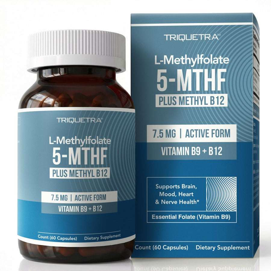 Triquetra Health L Methylfolate 7.5mg With Methyl B12, 5-MTHF