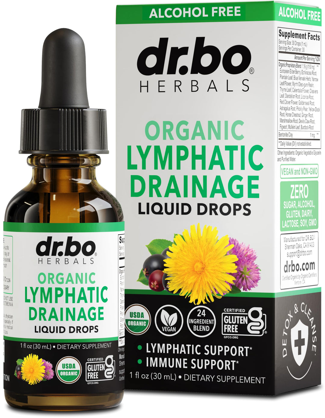 DR. BO Lymphatic Drainage Drops, 1 oz