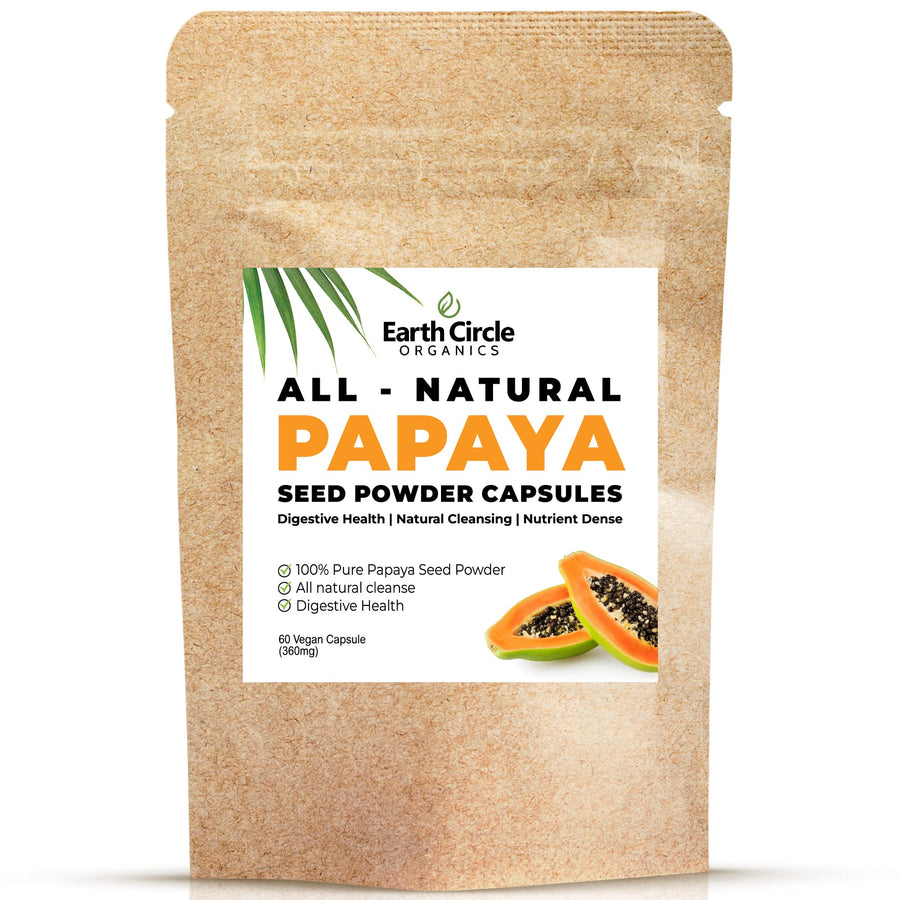 Earth Circle Organics Papaya Seed Powder Capsules