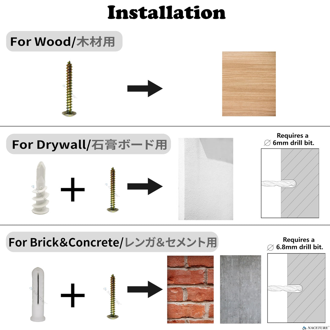 NACETURE Ceiling Hooks Heavy Duty, White, 2.5 in, 2 Count